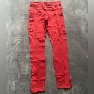 Fleece lined lululemon leggings with side zips